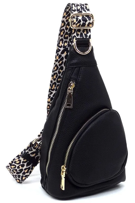 TEEK - Leopard Strap Sling Backpack