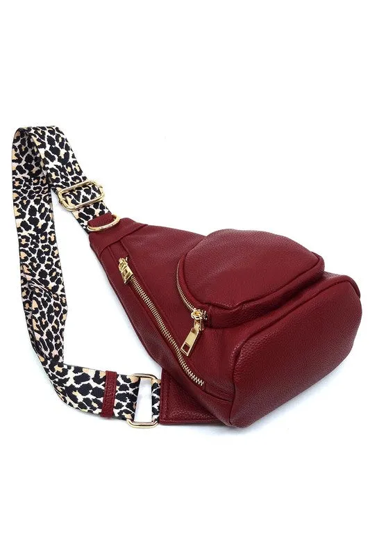 TEEK - Leopard Strap Sling Backpack