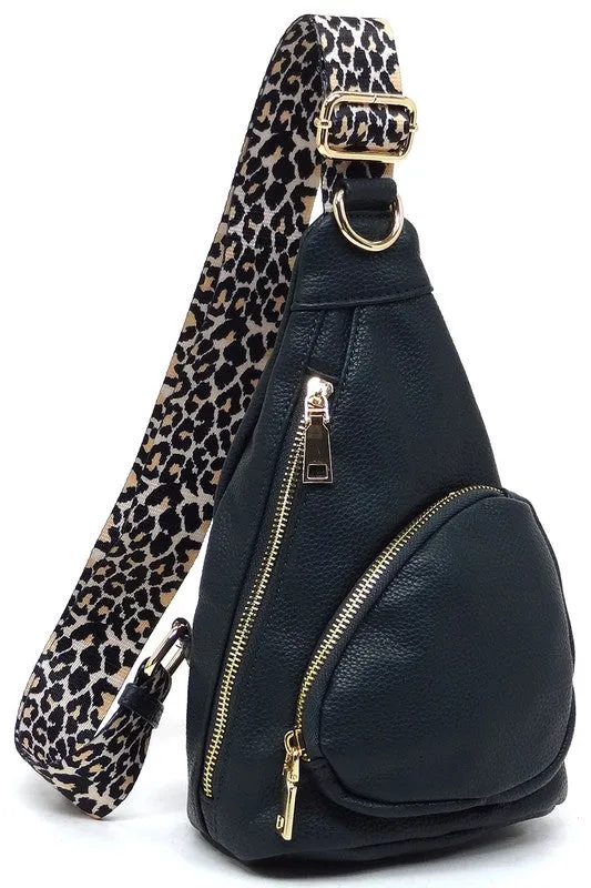 TEEK - Leopard Strap Sling Backpack