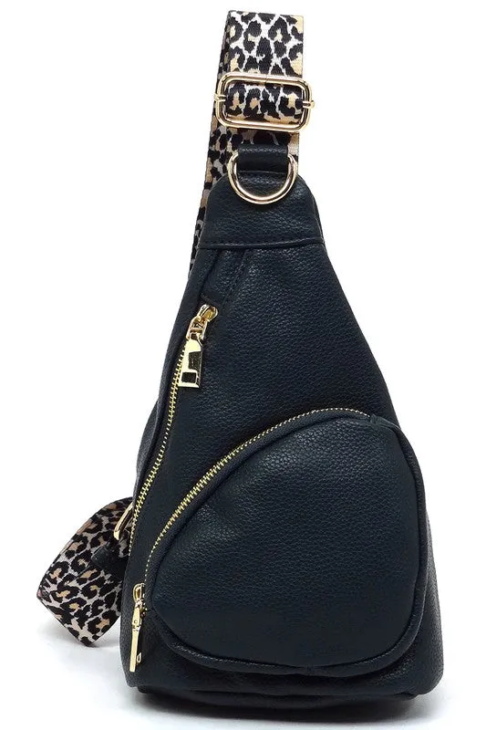 TEEK - Leopard Strap Sling Backpack