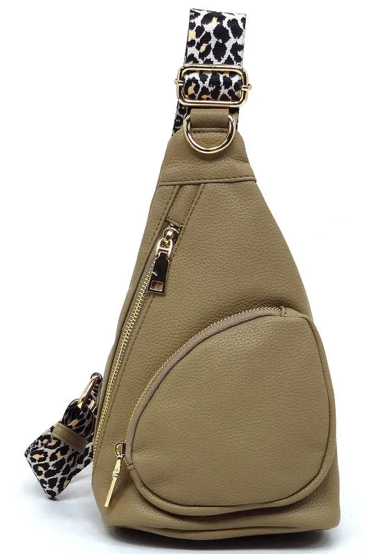 TEEK - Leopard Strap Sling Backpack