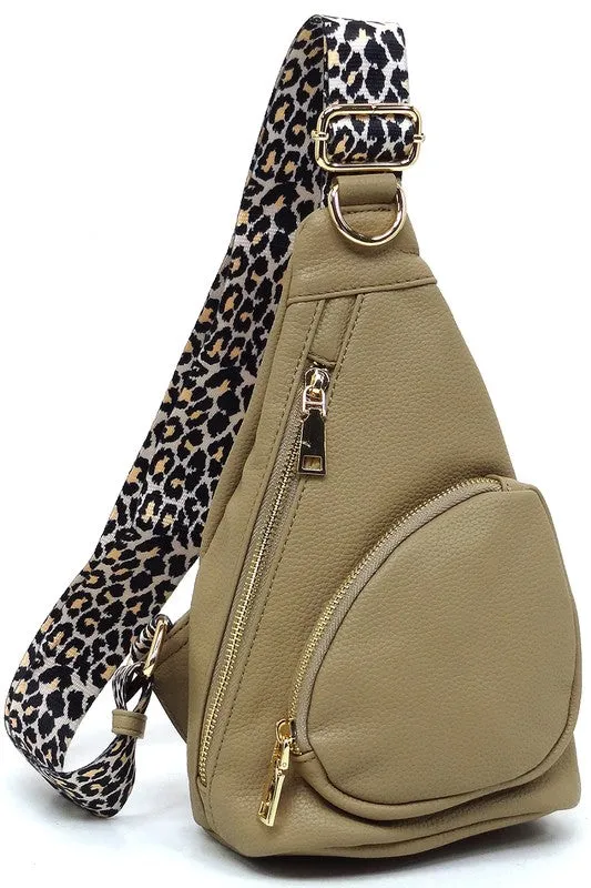 TEEK - Leopard Strap Sling Backpack