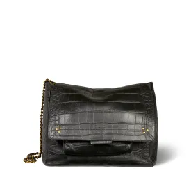 XL Lulu Bag in Noir Croco