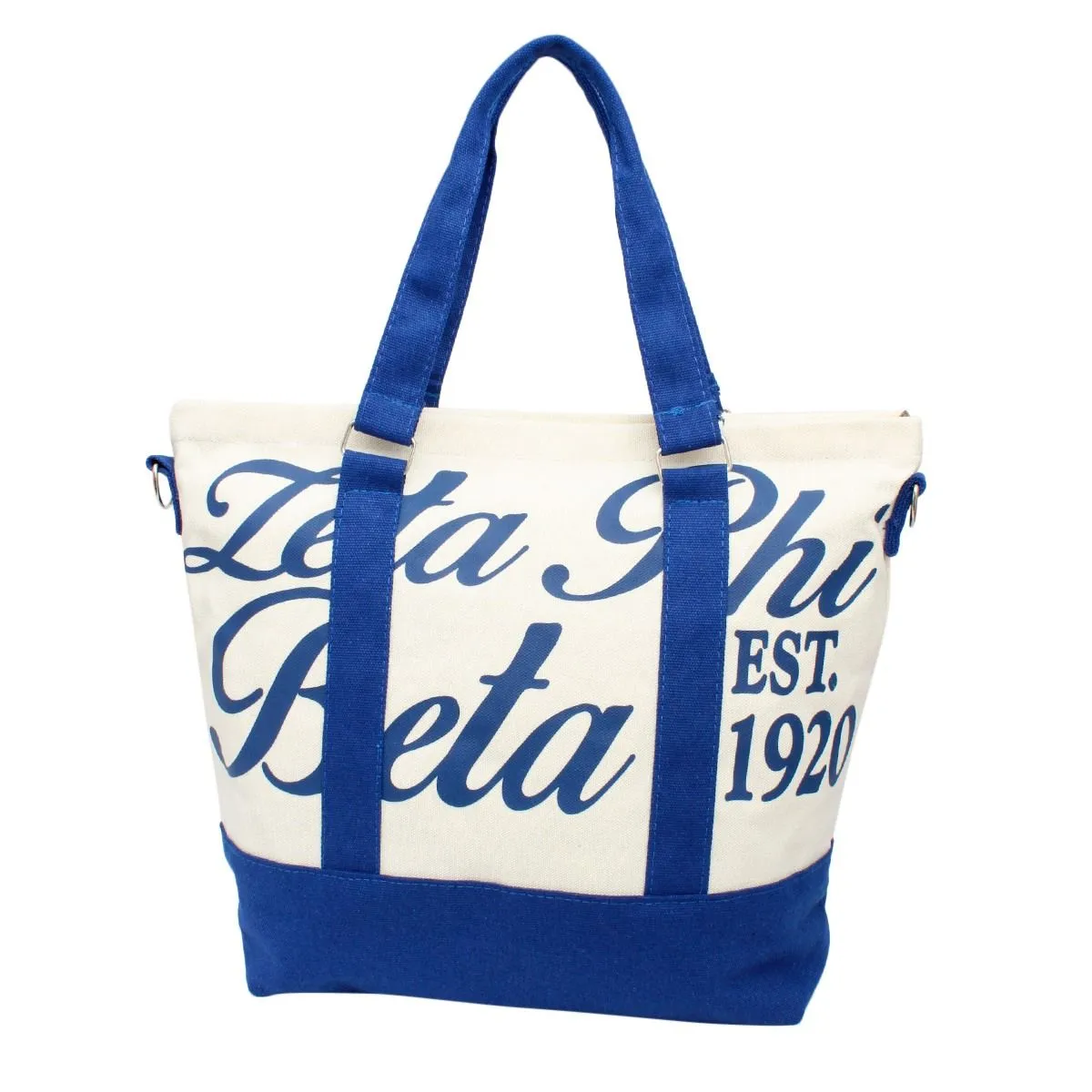 Zeta Phi Beta Tote Bag ZPB Sorority Thick Canvas Embroidered Tote Bag